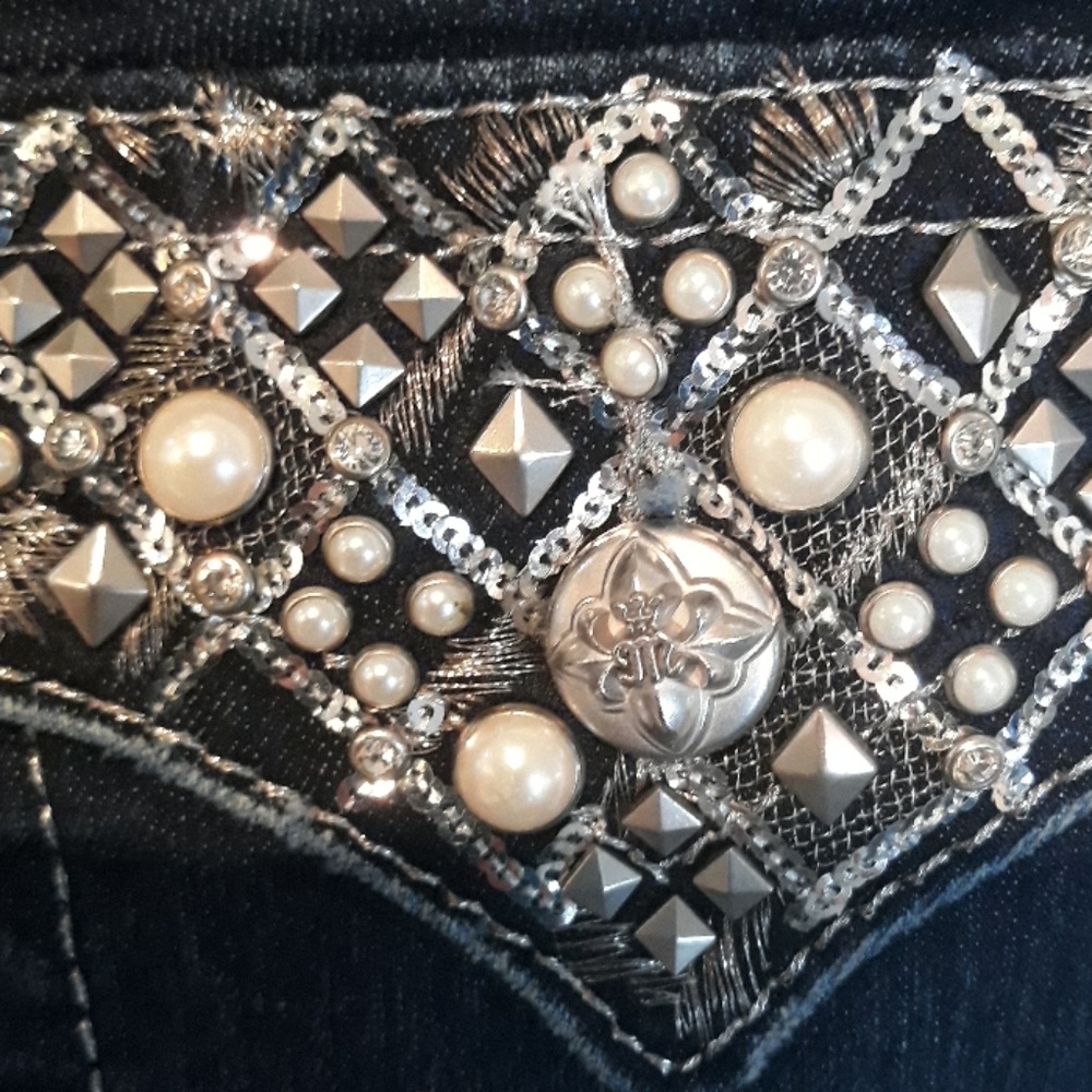 NWOT Miss Me Skinny Jeans embellished size 27 - Picture 2 of 8